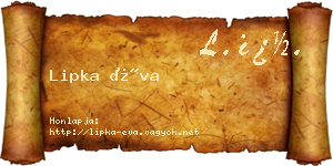 Lipka Éva névjegykártya